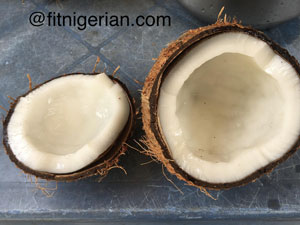 Cracked-opened-coconut-How-to-make-coconut-oil-step-2