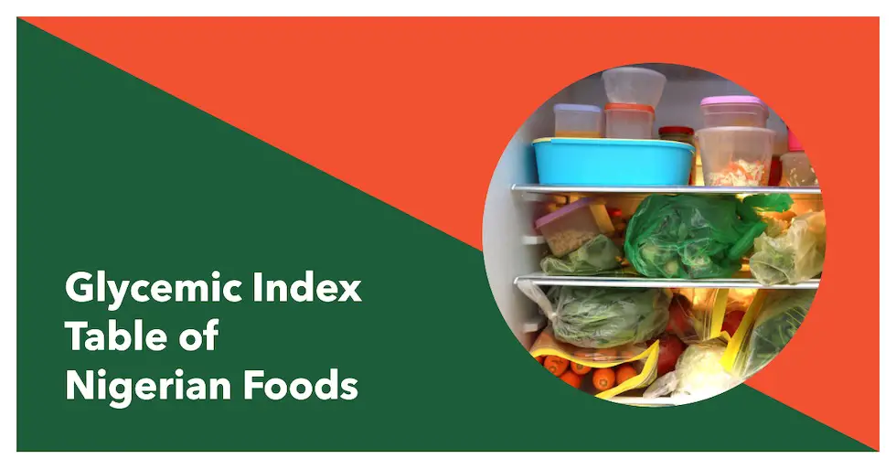 glycemic index Table of Nigerian foods