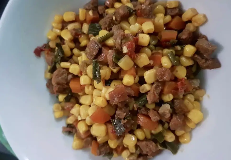 corn and beef stir -fry